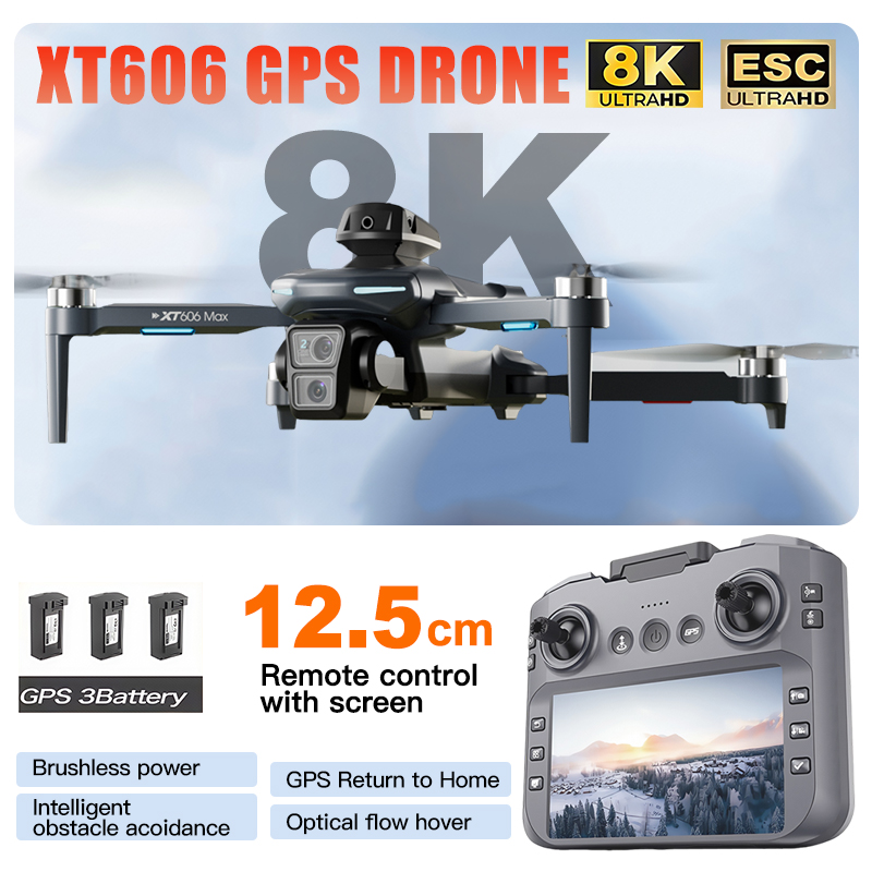Drone Thermal Imaging - Drone XT606 MAX 3 con Batteria,